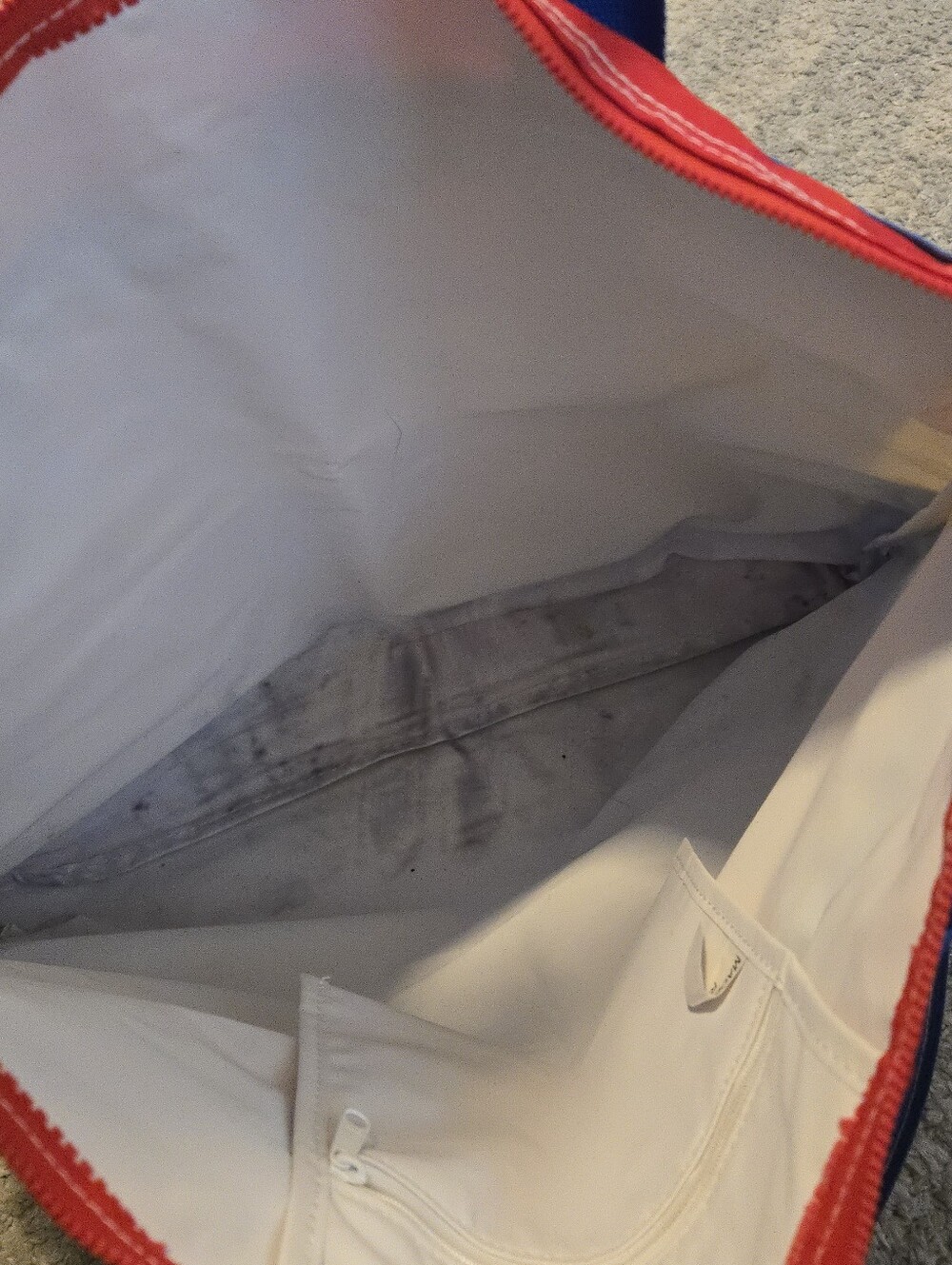 Vintage Levi Strauss 1984 Olympics Rainbow Nylon Zip Tote Bag - Picture 8 of 12